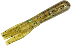 Strike King Bitsy Tube 2 3/4 Inch Soft Plastic Tube 10 Pack -Famous Fishing Store BT2.75 11 BitsyTube PumpkinGreenFlake GlamRight