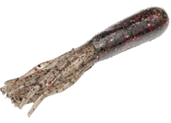 Strike King Pro Model Coffee Tubes 3 1/2 Inch Soft Plastic Tube 8 Pack -Famous Fishing Store CT3.5 30 CoffeeTube SmokeRedBlackFlake GlamRight