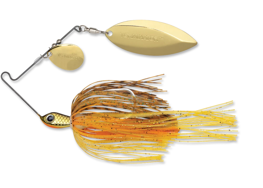 Terminator Stainless Pulse Skirt Spinnerbait Colorado Willow 3/8 Oz. 3 Terminator Stainless Pulse Skirt Spinnerbait Colorado Willow 3/8 Oz.